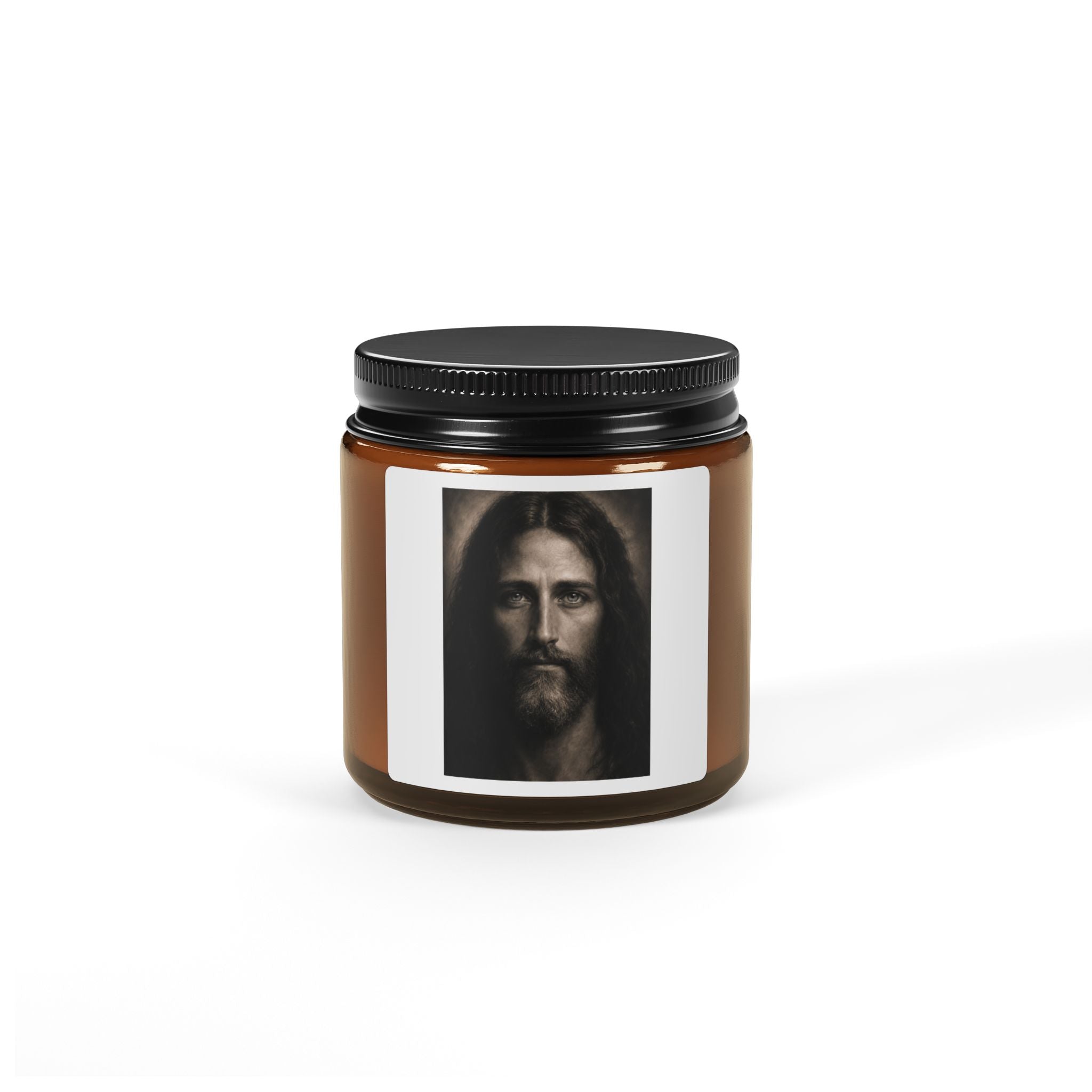 Yeshua Portrait Scented Candle — Amber Soy