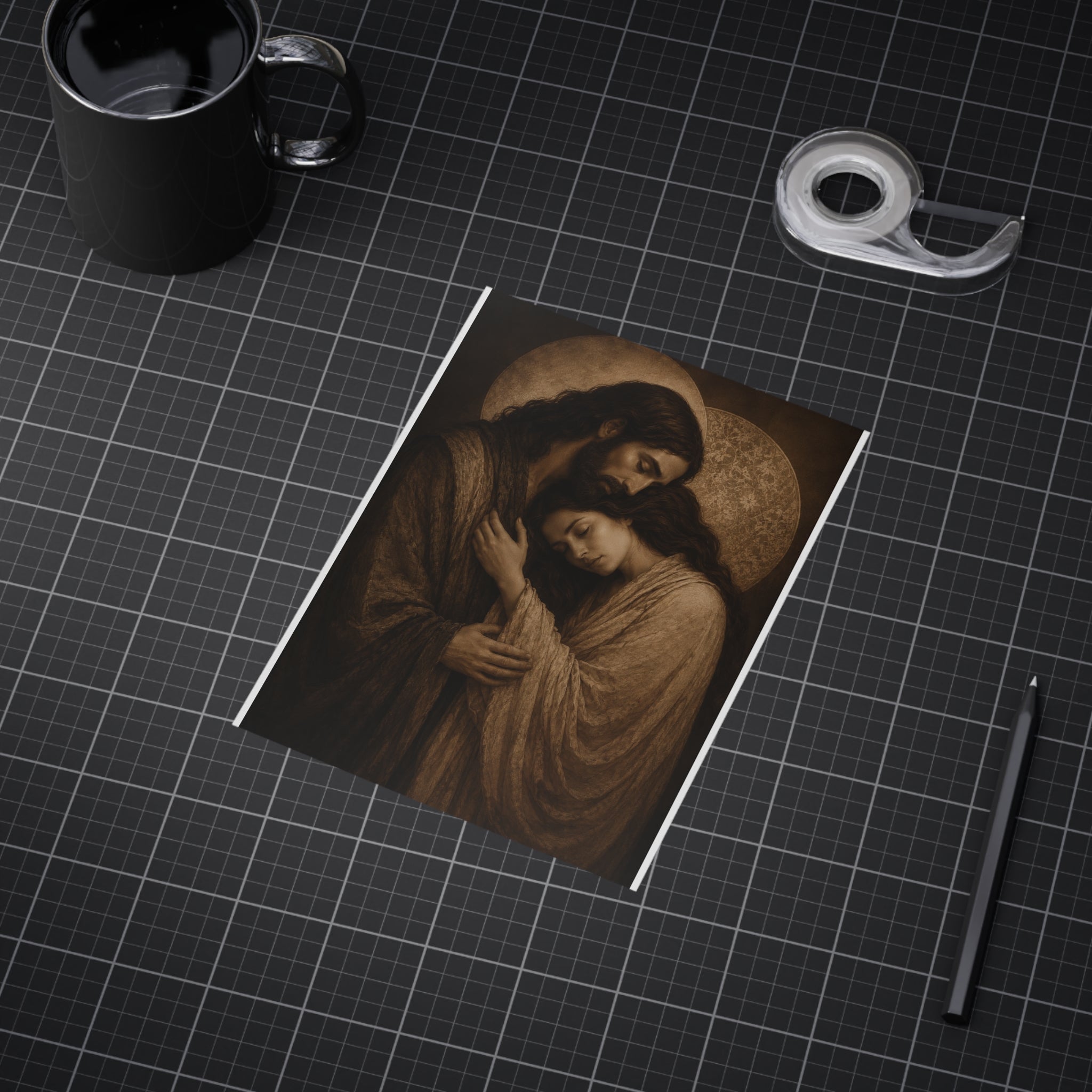 Yeshua & Mary Print | Unframed Print, Religious Wall Art
