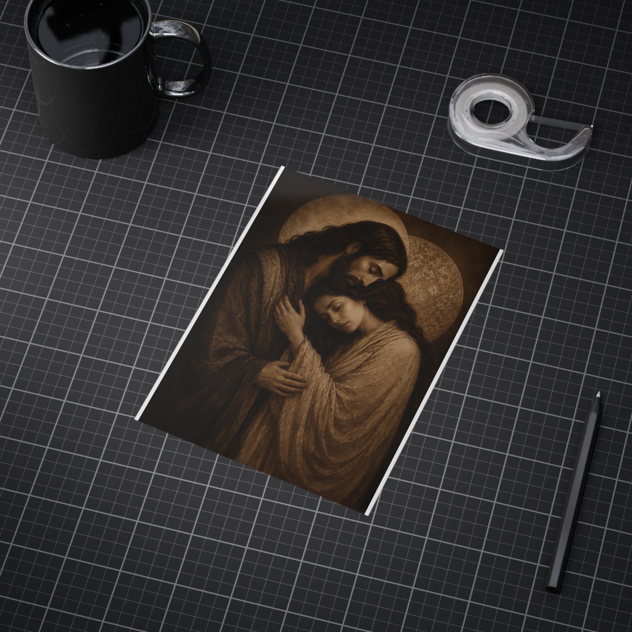 Yeshua & Mary Print | Unframed Print, Religious Wall Art