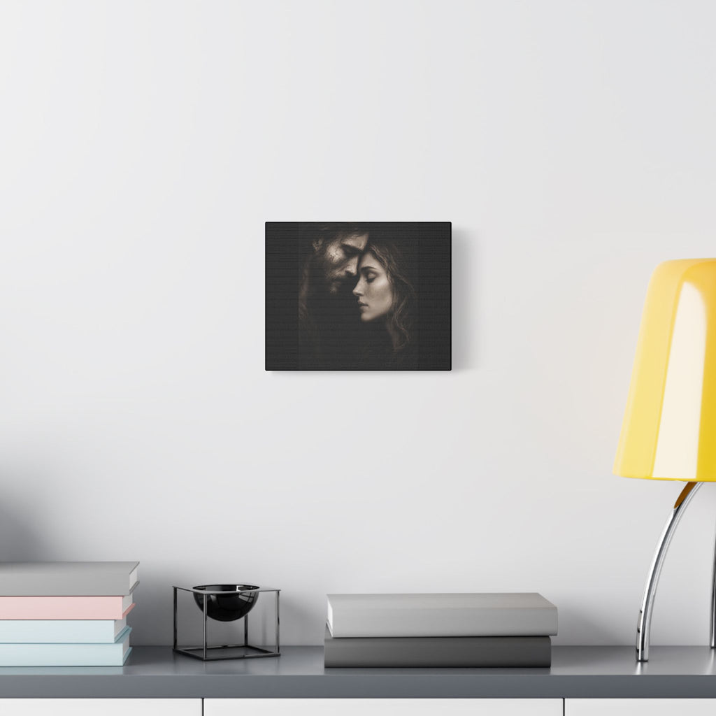 Jesus & Magdalene Portrait Satin Canvas Stretched | Couple Close-Up Wall Art