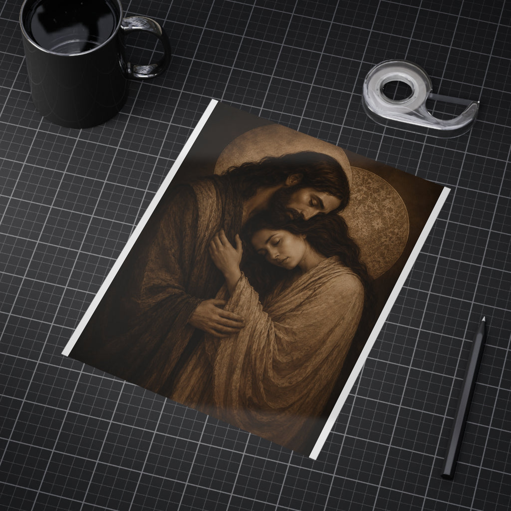 Yeshua & Mary Print | Unframed Print, Religious Wall Art