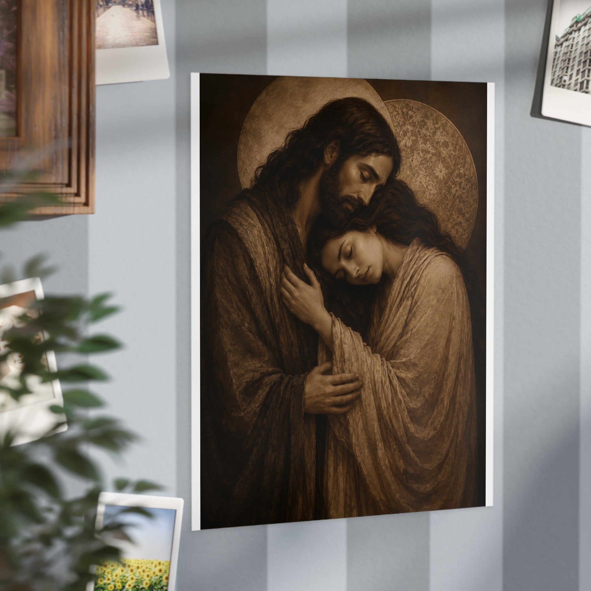 Yeshua & Mary Print | Unframed Print, Religious Wall Art