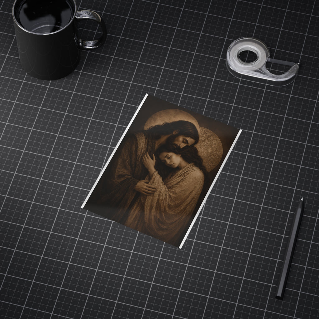 Yeshua & Mary Print | Unframed Print, Religious Wall Art