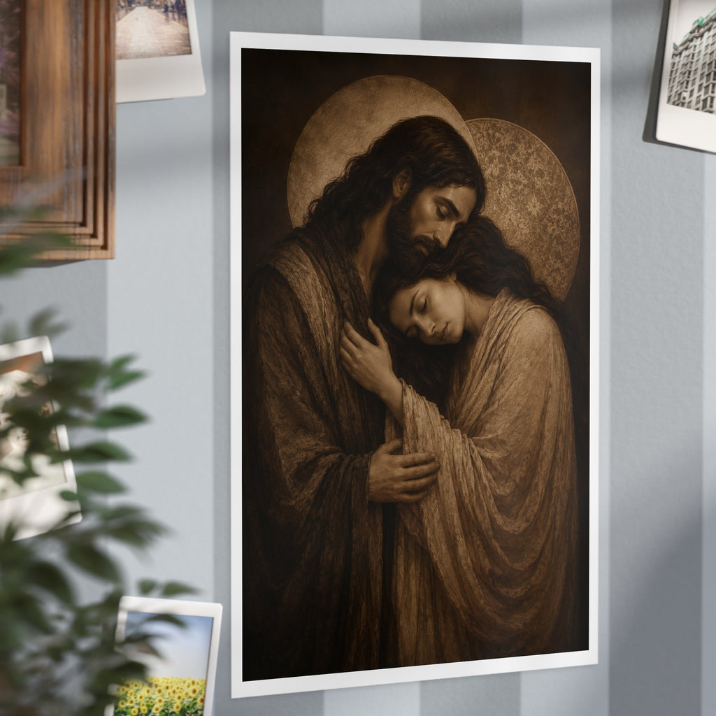 Yeshua & Mary Print | Unframed Print, Religious Wall Art