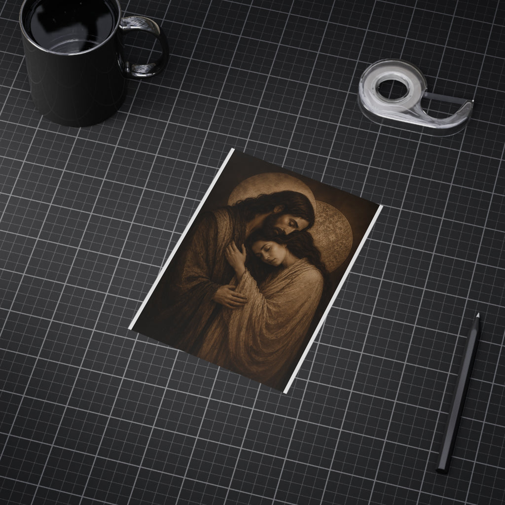 Yeshua & Mary Print | Unframed Print, Religious Wall Art