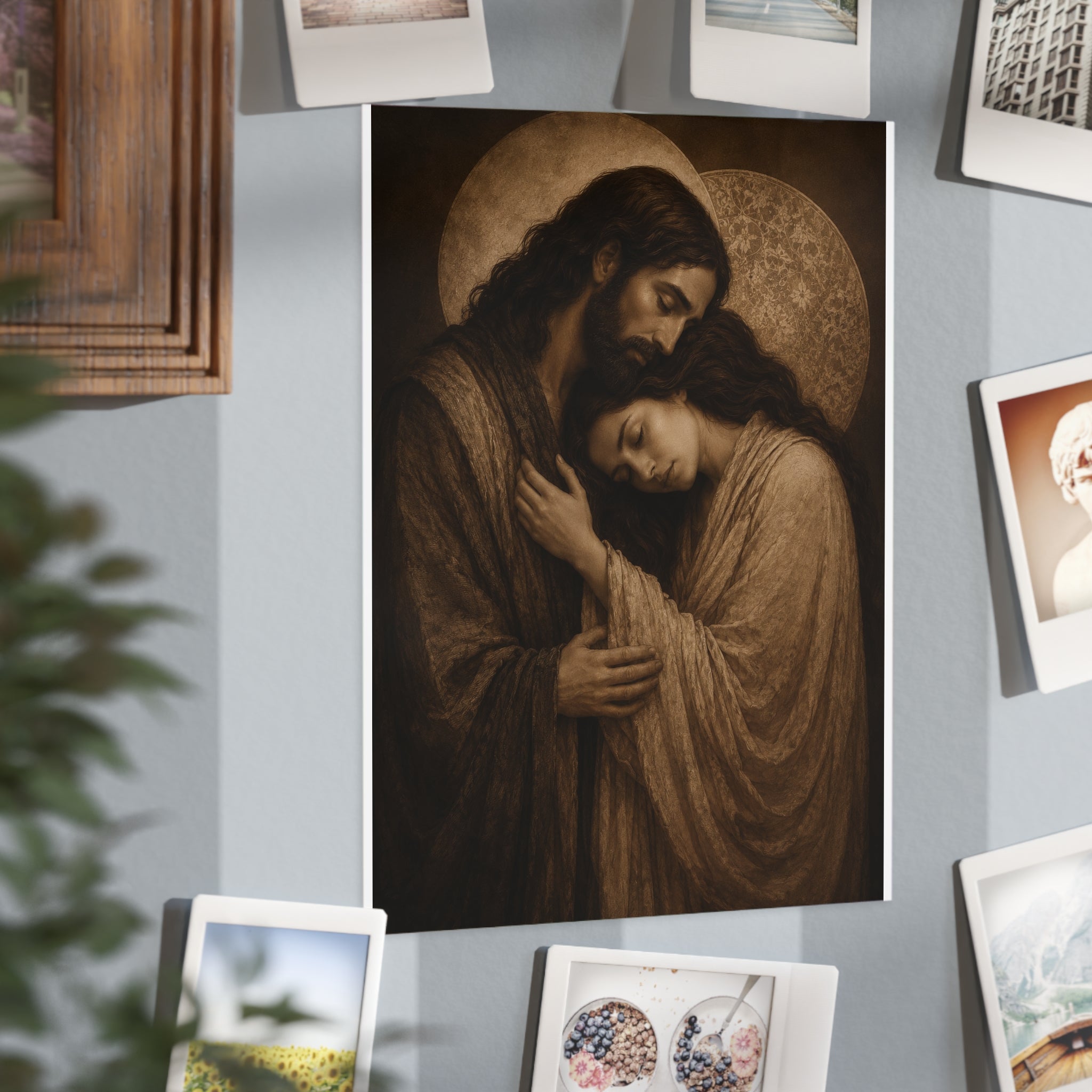 Yeshua & Mary Print | Unframed Print, Religious Wall Art